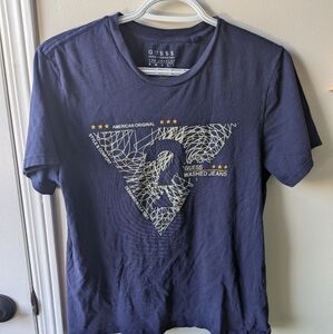 GUESS Navy Blue Graphic T-Shirt for Men